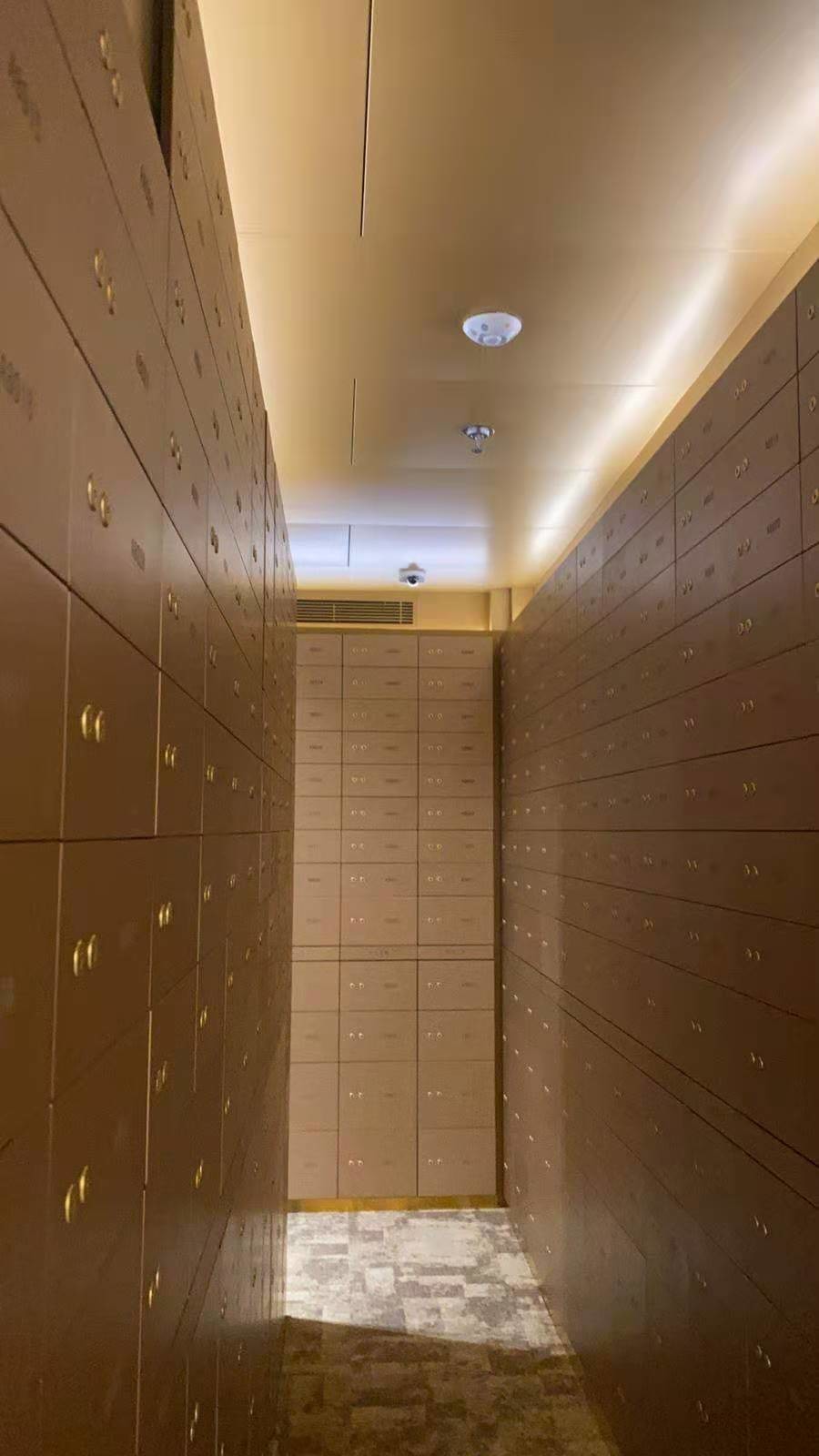 UL Certificate lock Aluminum Alloy Plate Bank Safe Deposite Box With Golden Color
