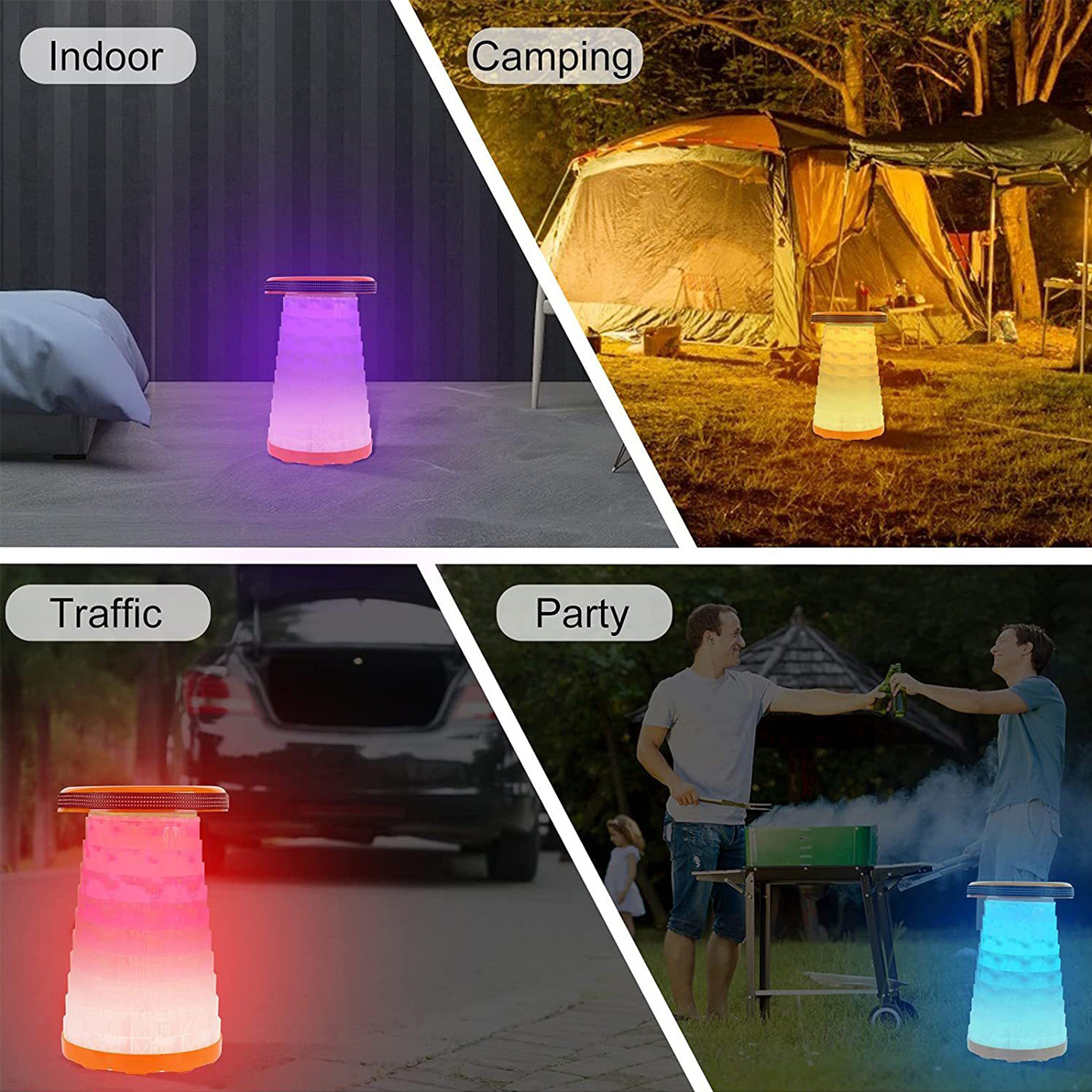 Plastic Collectable Retractable Folding Stool Camping Fishing Travel Foldable