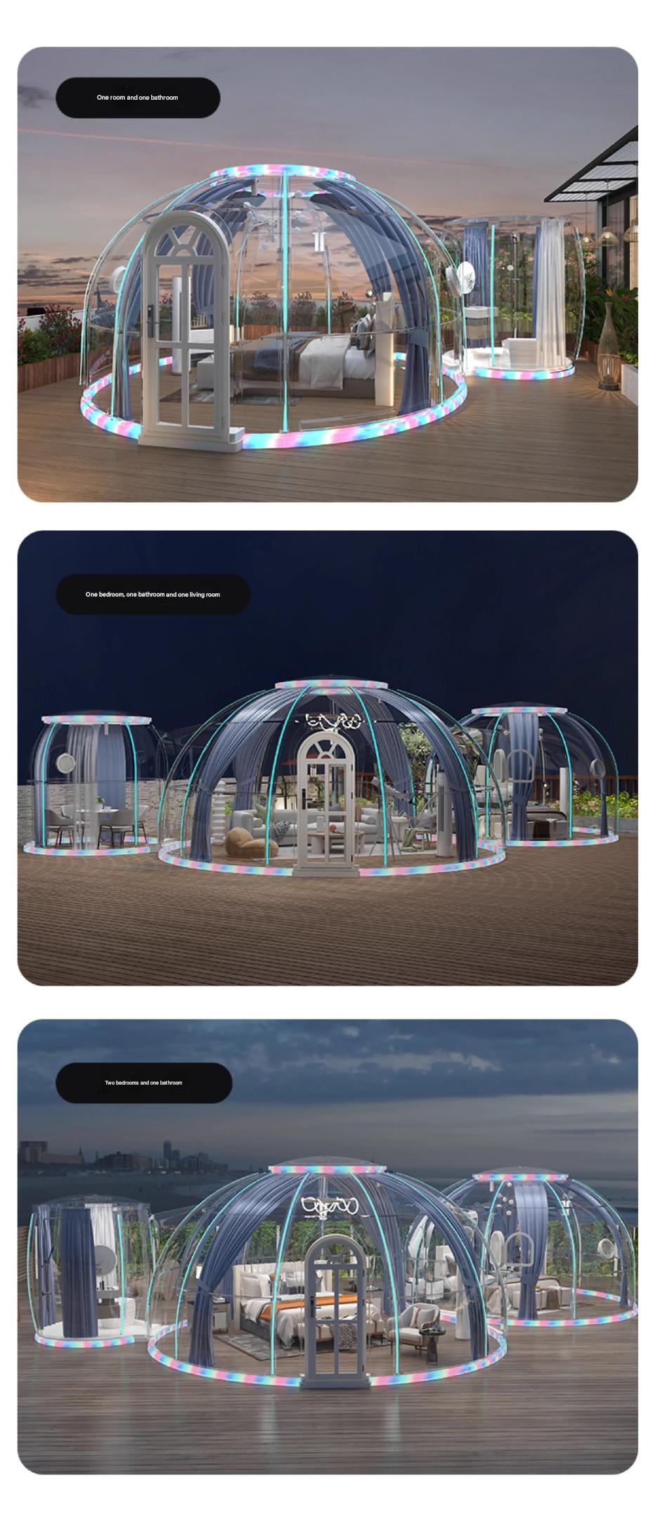 Transparent Bubble Room PC Hotel Sun Room Coffee Transparent for Romantic Homestay