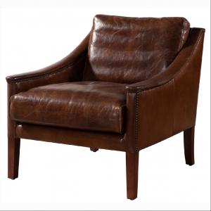 Buy cheap Brown Vintage Genuine Leather With Solid Wood Frame For Home Office product