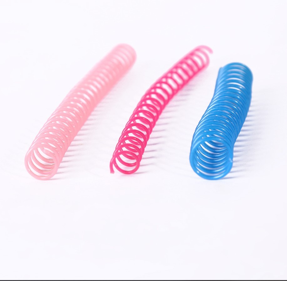 2" A4 Box Colorful Eco-friendly Matetrials Plastic Spiral Coil For Book Binding