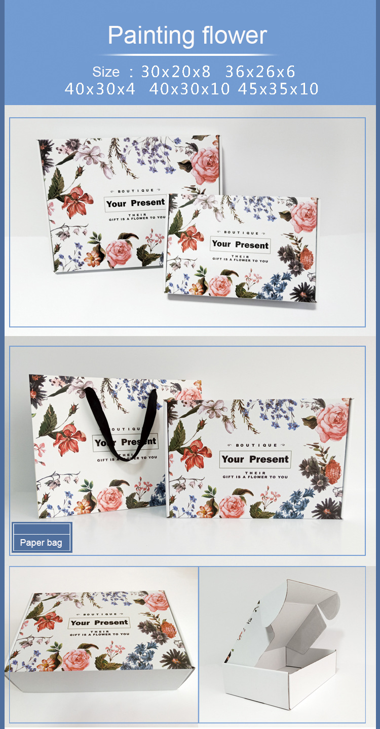 Corrugated Paper Custom Cardboard Mailers For Clothes Shoes Packaging