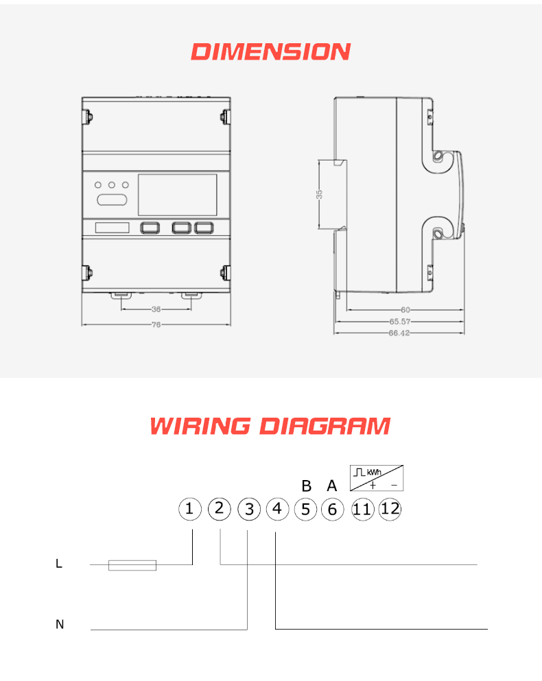 EM415-Mod-WL Single Phase Wifi Energy Meter Accurate and Wireless Energy Monitoring