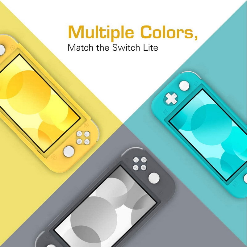 Soft Grip Switch Lite Silicone Case , Ergonomic Handle Nintendo Switch Lite Protector