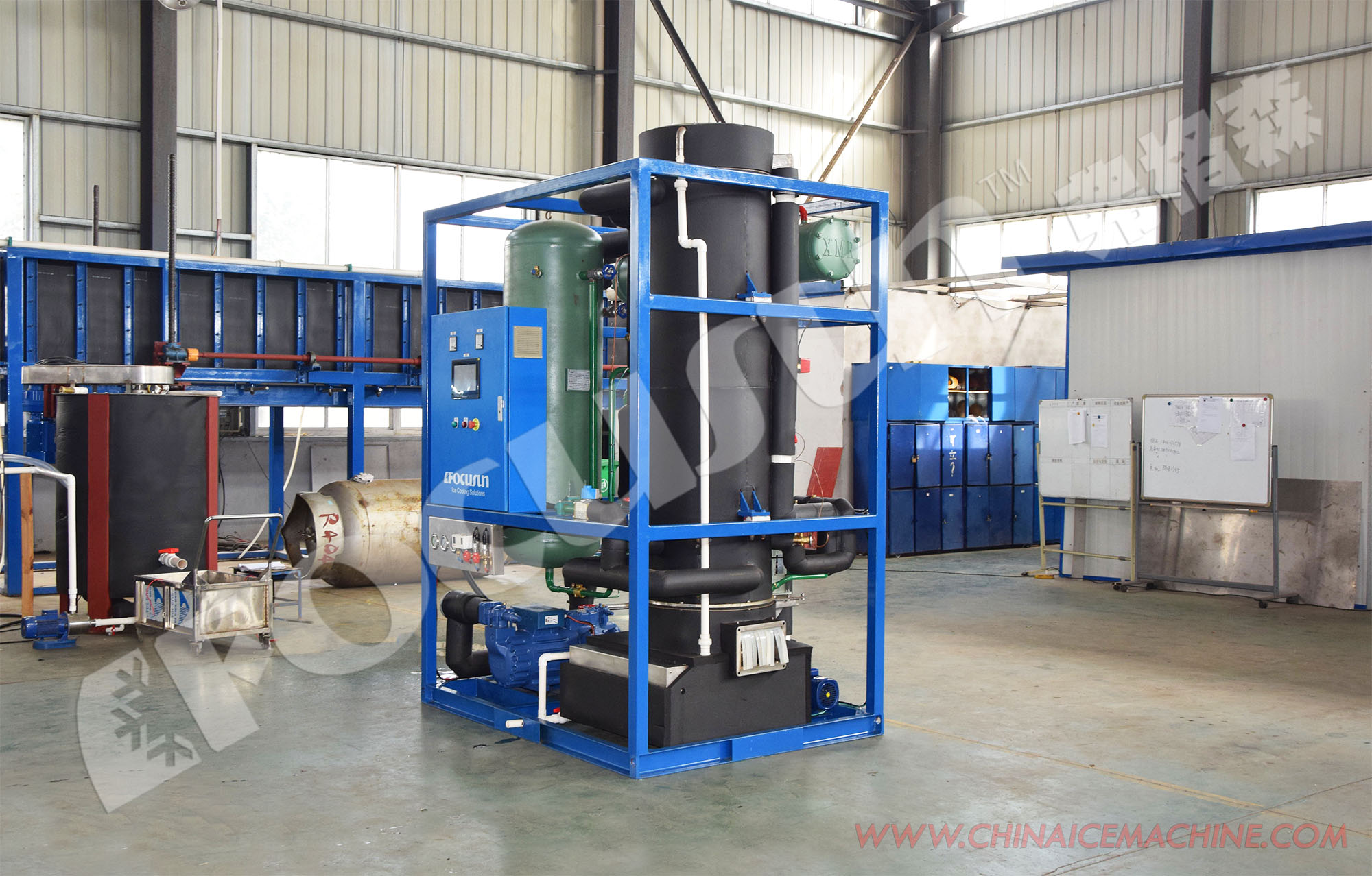 R22 Refrigerant 6 Ton Heavy Duty Industrial Ice Tube Making Maker Machine for Food Shops