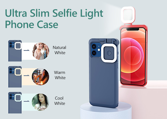 Ultra Slim ABS LED Selfie Ring Light For Phone Case 3 Colors Light