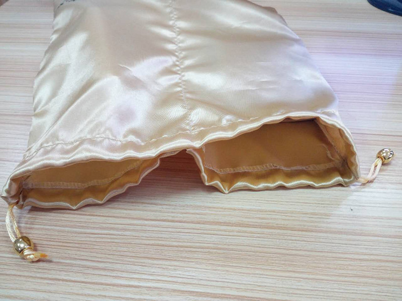 Large Satin Drawstring Bag Lightweight For High Heeled Shoes Screen Printing