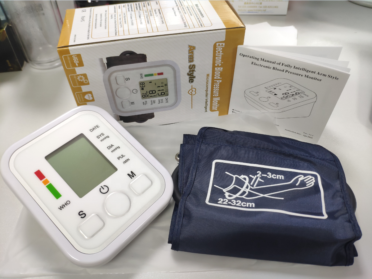 Health Equipment Digital Arm Wrist Blood Pressure Monitor LCD Display 99 Date Memory Economic BPM First Aid Equipment