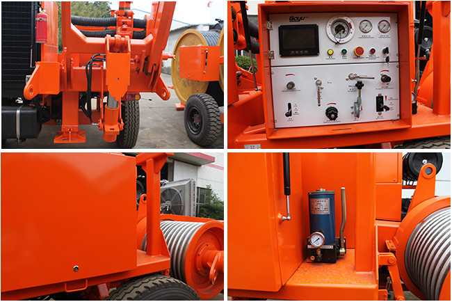ISO9001 Hydraulic Cable Puller Cummins Engine Diesel 325hp With High Performance
