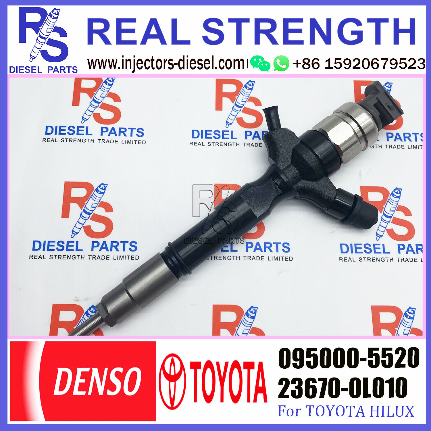 Common Rail Fuel Injector 095000-5520 For TOYO-TA HILUX 2KD-FTV 23670-0L010