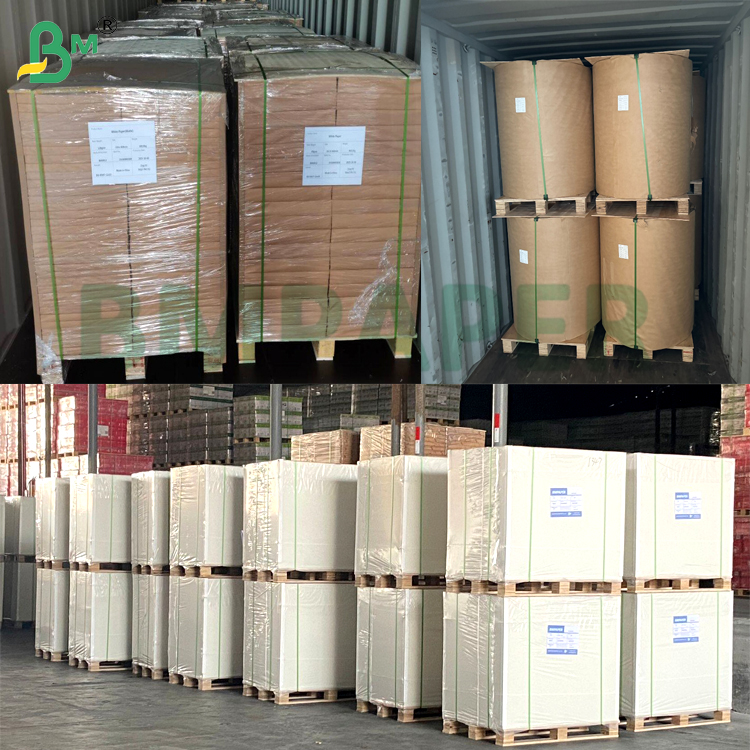 80GSM 90GSM White Kraft Paper for Bags High Strength Tear Resistant Food Safe Full Wood Pulp