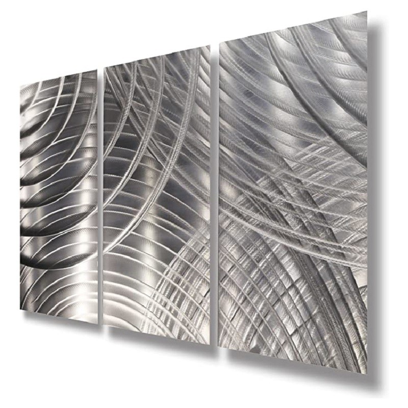 polish stainless steel brushed finish etching pattern laser process for dining room/wall decor for living room