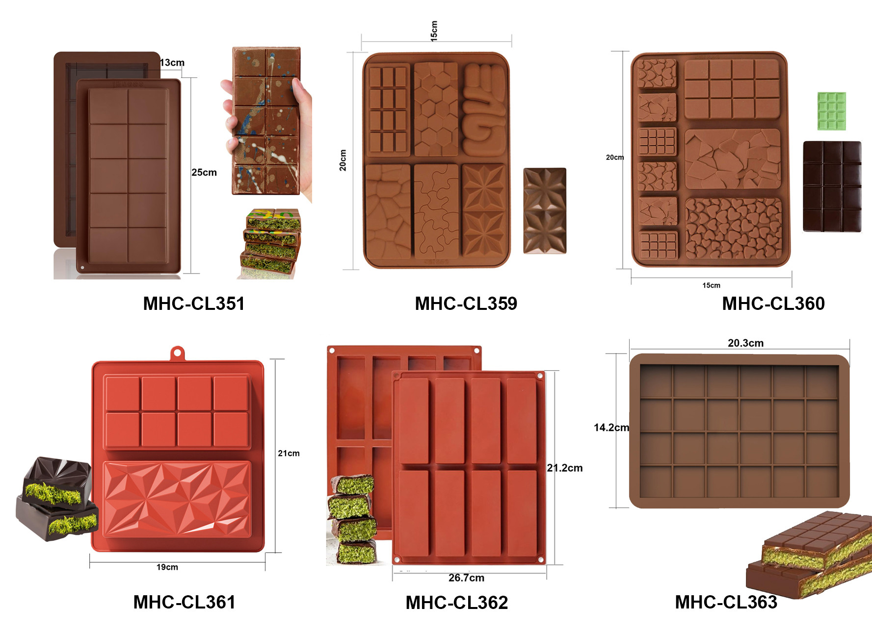 MHC Create Custom Chocolate Molds With FDA Approved Cake Tools Type Moulds