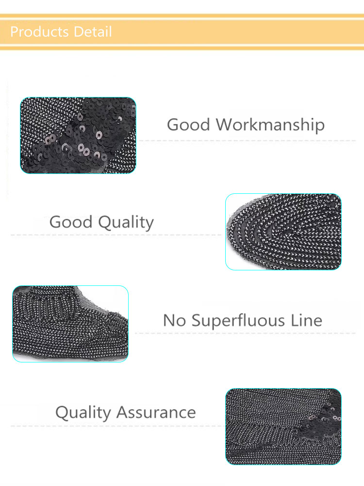 Classical Black Hat Iron On Embroidered Patches For Garment Accessories
