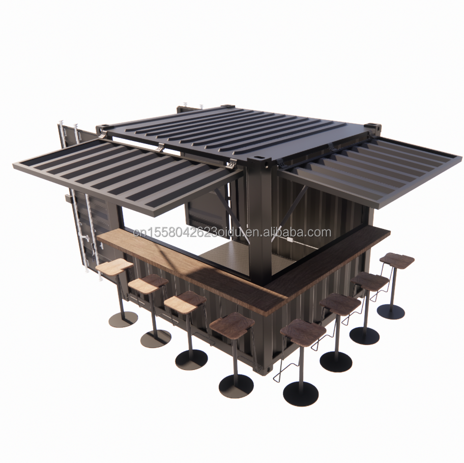 Moisture-Proof 10 Foot Mini Pop-Up Store Container for Coffee Shop/Bar/Fast Food Restaurant/Convenience Store/Kiosk/Booth