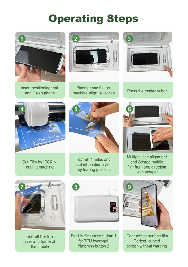 Smart Vacuum Bonding Uv Curing Screen Protector For Soft Glass