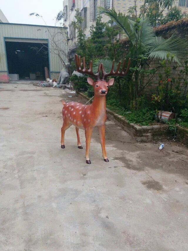 large souvenir craft elk sculptures statues of fiberglass nature painting as party event decoration