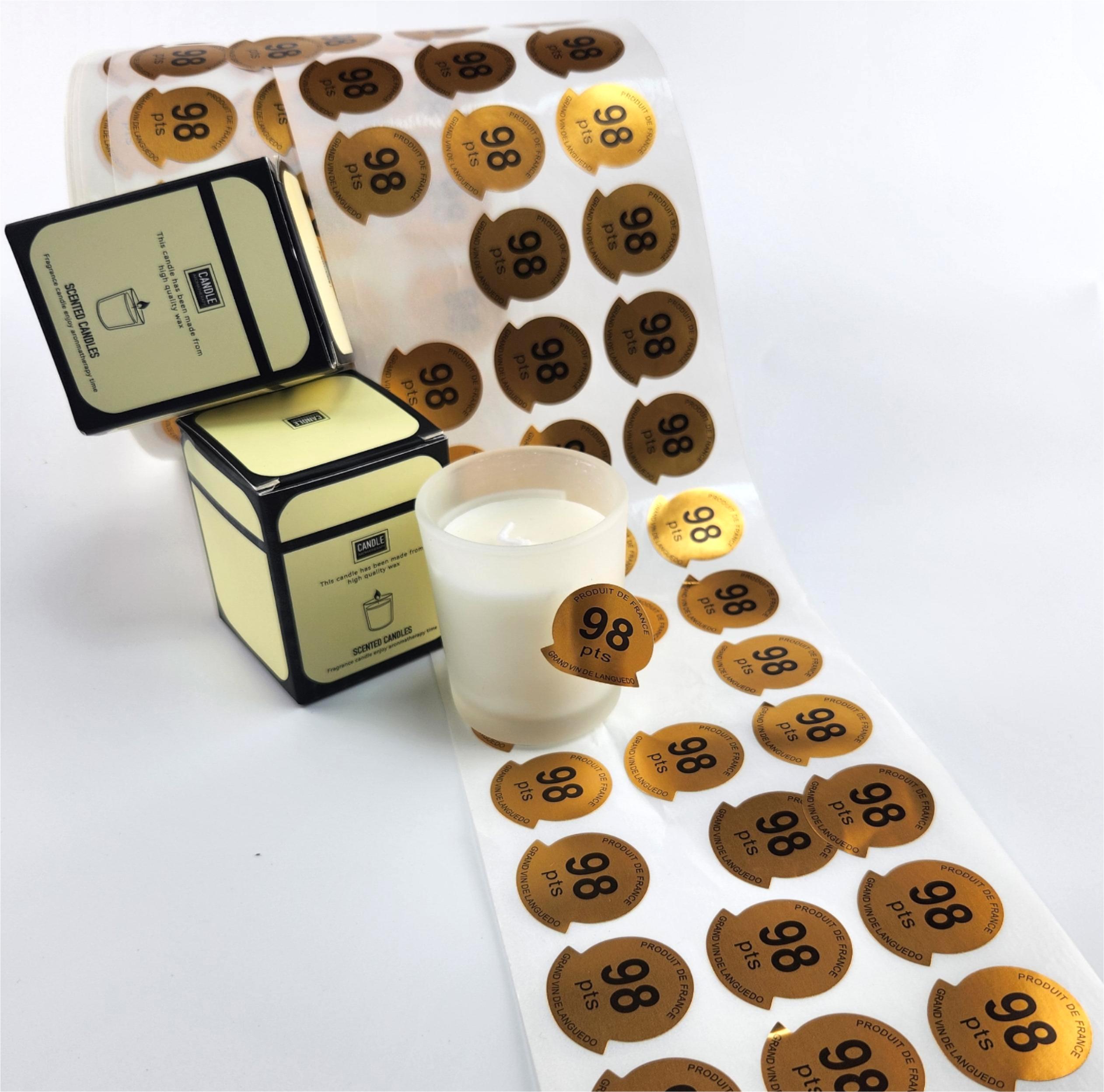 Custom Self Adhesive Perfume Bottle Label Waterproof Candle Label Stickers For Aromatherapy