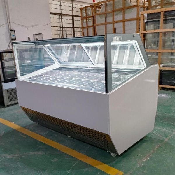 Factory Price Popsicle Gelato Ice Cream Refrigerator Freezing Display Cabinet Vertical Ice Cream Display Showcase Freezer