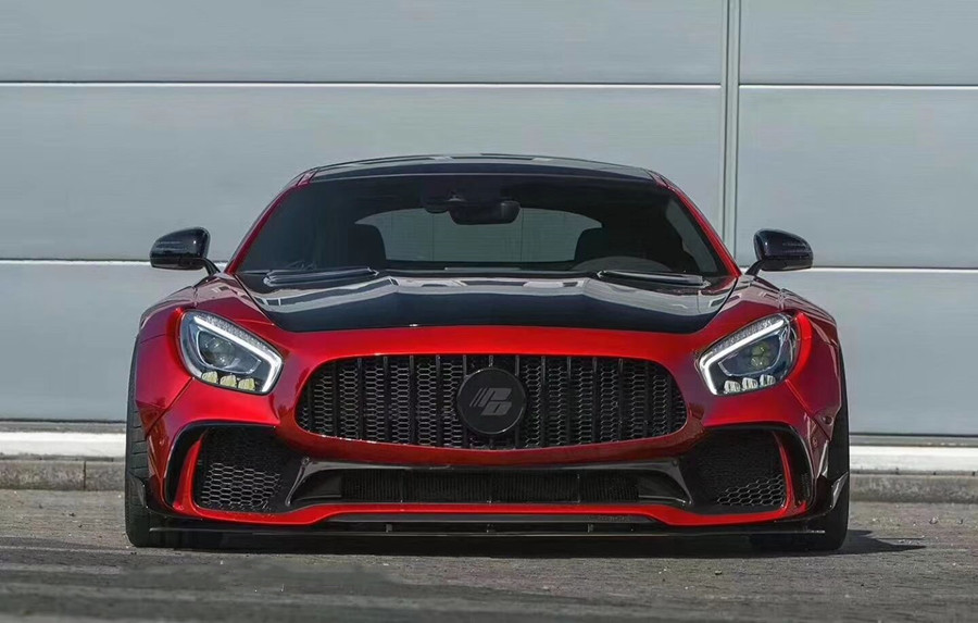 For Mercedes AMG GT Body Kit AMG GT Upgraded PD-style Front Bumper Diffuser Spoiler Body Kit