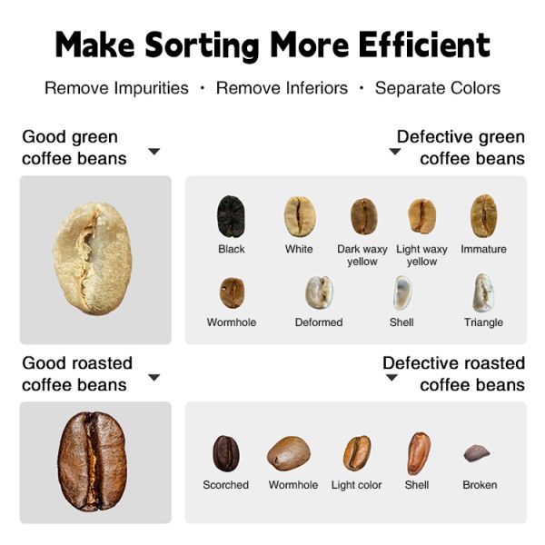 Rice Coffee Beans Optical Grain Color Sorter Machine Coffee Bean Shape Sorter Colour Sorter Machine