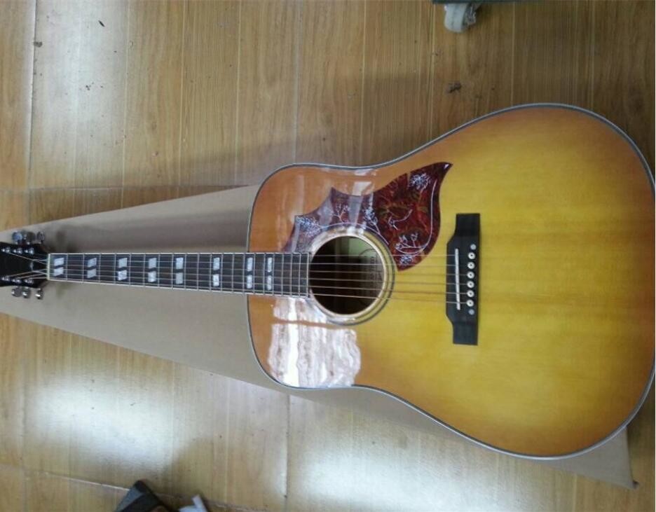 2018 New Chibson Orange burst Chibson H-Bird acoustic guitar GB honey burst color H-Bird electric acoustic guitar