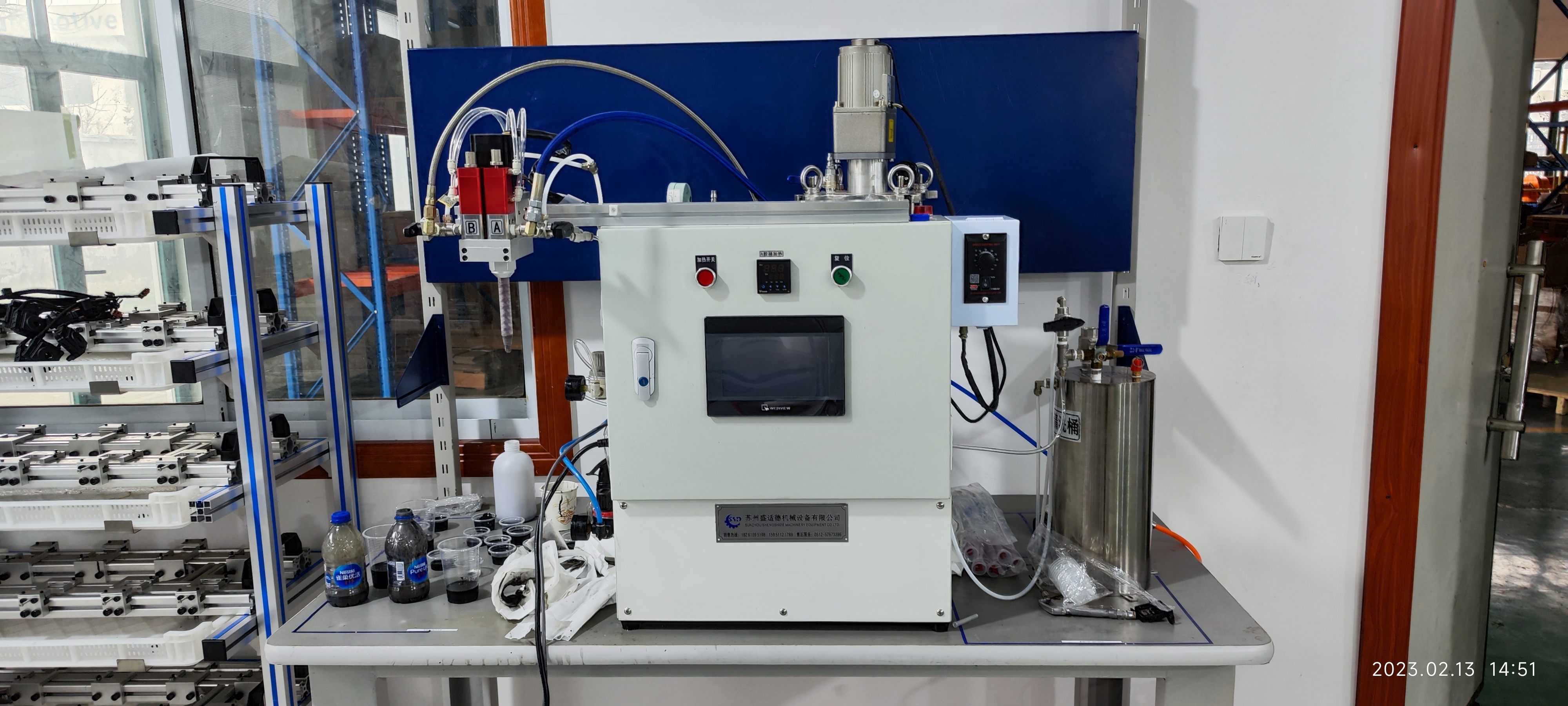 Mini Size Full Automatic 3 Axis 2 Component AB Glue Resin Dispenser Potting System