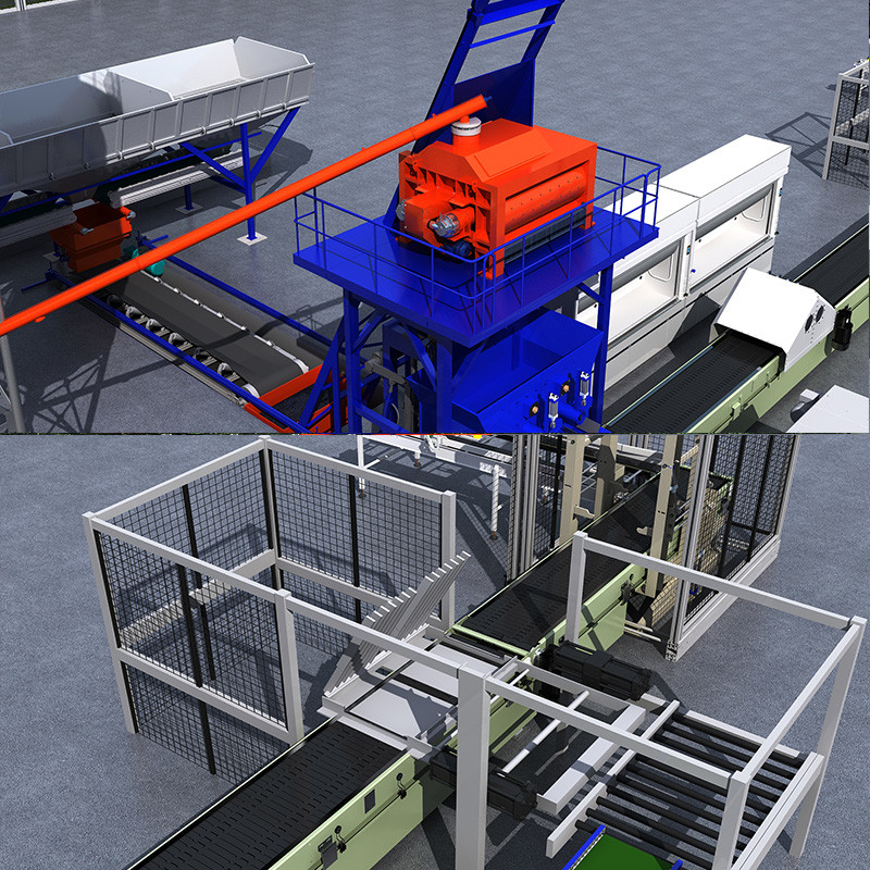 Precast Concrete Wall Production Line Cement Wet Casting