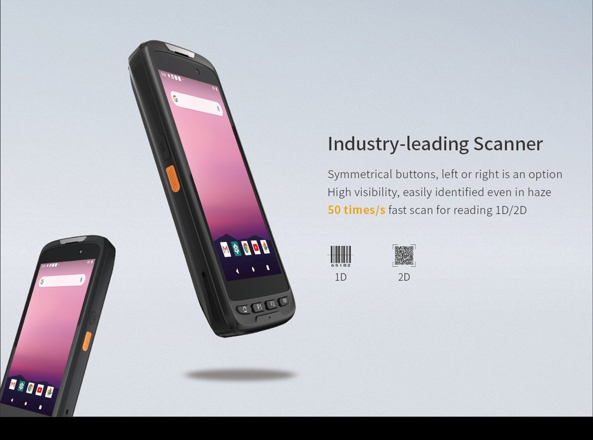 2D Barcode Scanner Terminal Android 11.0 Handheld PDA for ODM/OEM Warehouse IP65 GPS