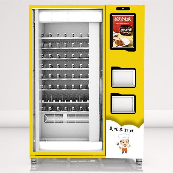 Automatic fast food breakfast meal lunch box hot food vending machine heating