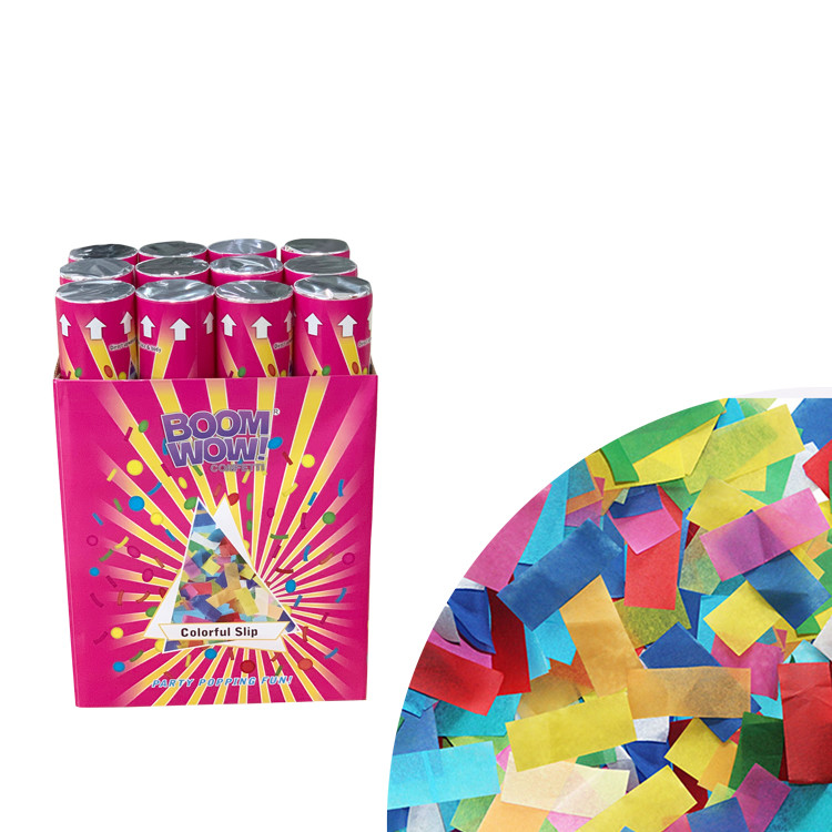 Colorful Slip Compressed Air Birthday Confetti Poppers cannon