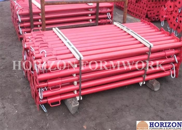 Q235 Steel Pipe Adjustable Telescopic Steel Props 3.5 M Height For Slab Formwork