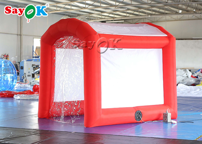 Inflatable Intergrated Disinfection Tent In Supermarket Red And White