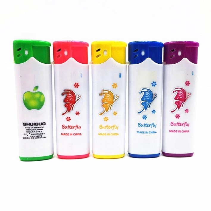 Wholesale Price Multi Colored Refillable Windproof Plastic Lighter