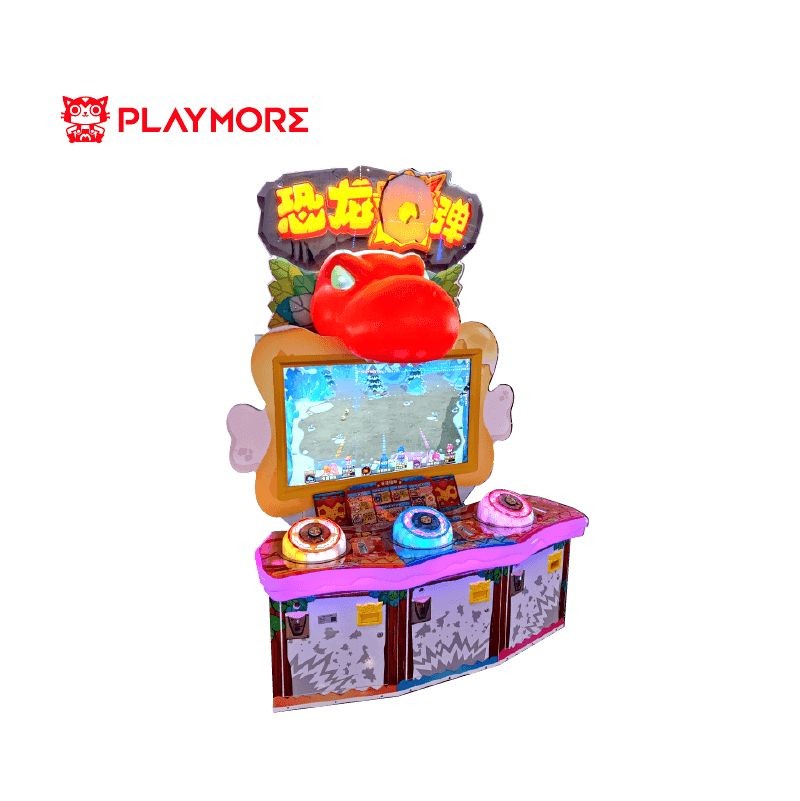 Family 42 Inch Dino Rock Lottery Game Machine 300KGS 3 PLAYERS