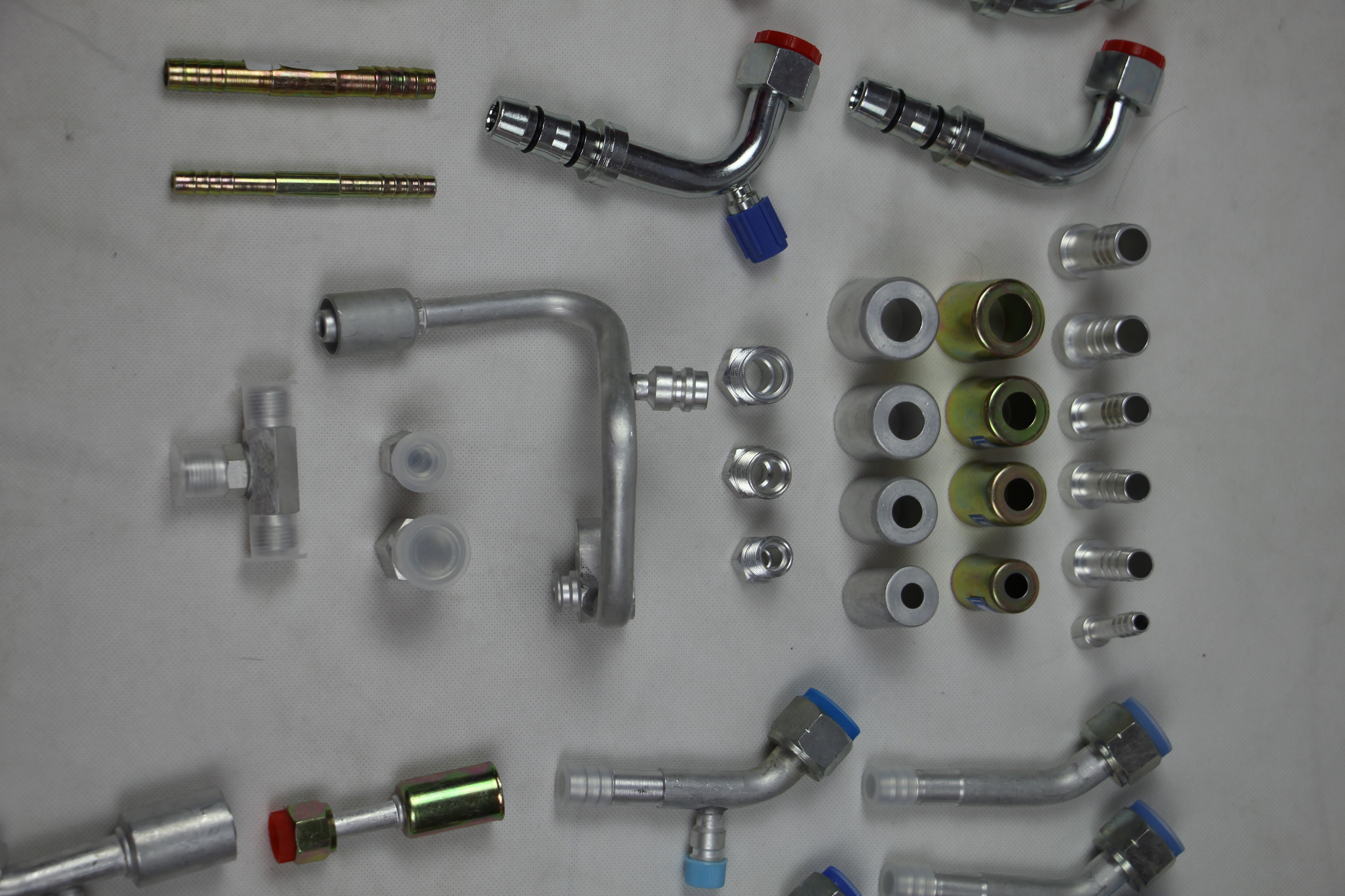 Female O-Ring fittings Aluminium joint with iron cap Connectors auto air conditioning hose ends ACO-ring female fittings
