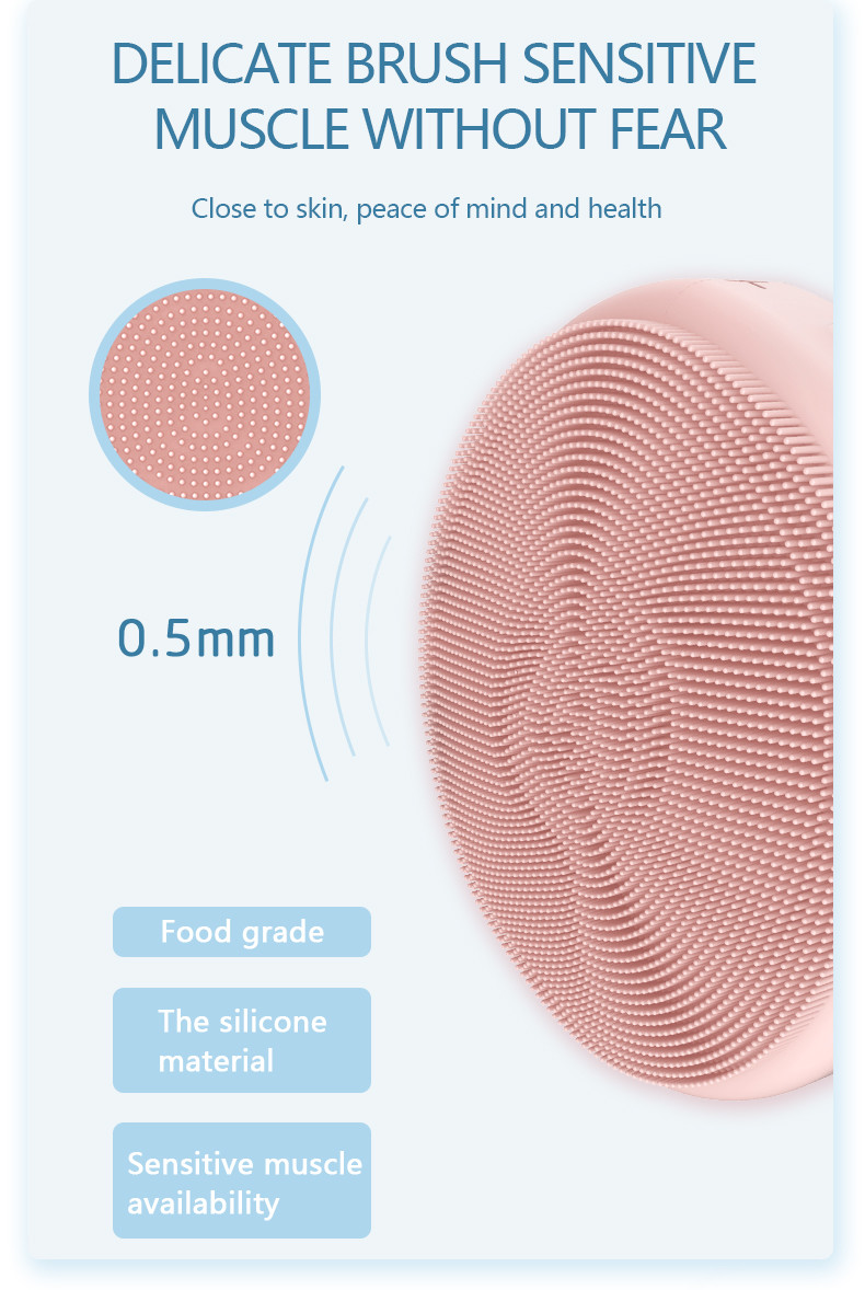 Promote Absorption 8 Modes 2W Silicone Face Cleansing Brush