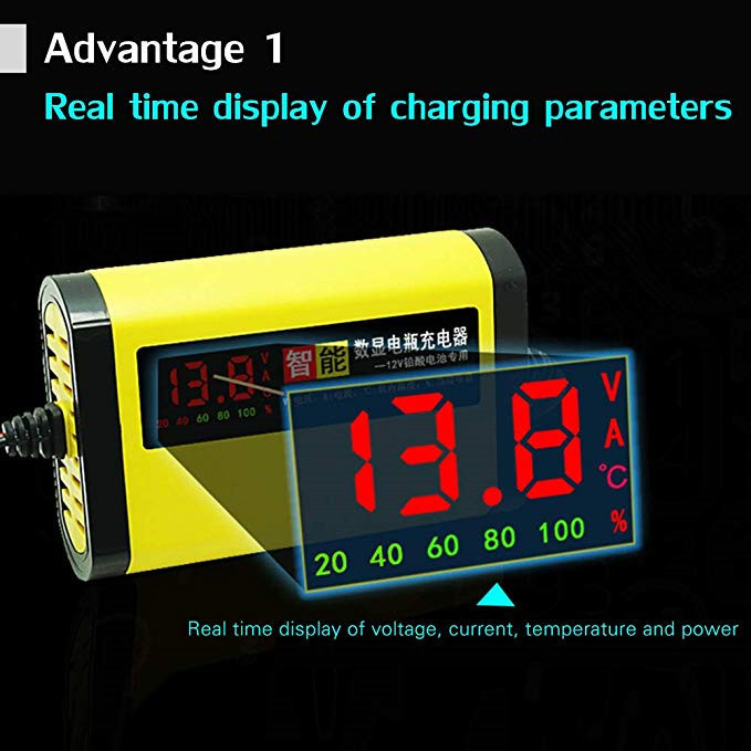 High Power 2A 3 Stages 12v Lead Acid Battery Chargers flame retardant