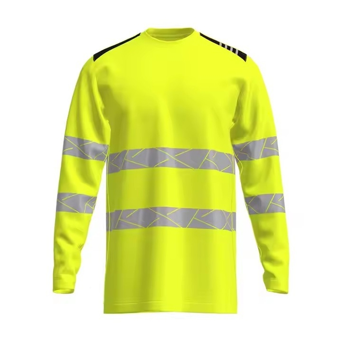 Customize Various Styles OEM ANSI High Visibility Polyester Breathable Long Sleeve Work Safety Shirt