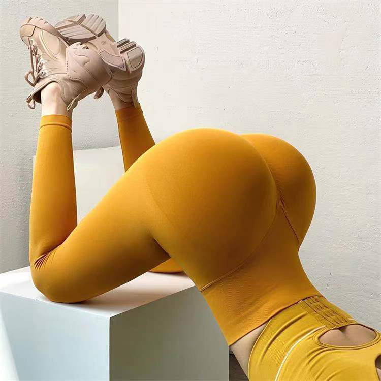 High Waist Stretchy Compression Comfort Soft Butt Lift Seamless Leggings Sports Fitness Legging Yoga Sets