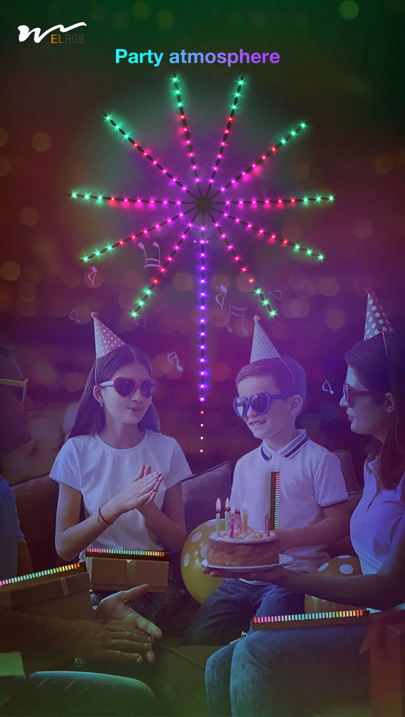 Intelligent Low-Voltage Music Voice Controlled Full Color Starry Sky Festival Light