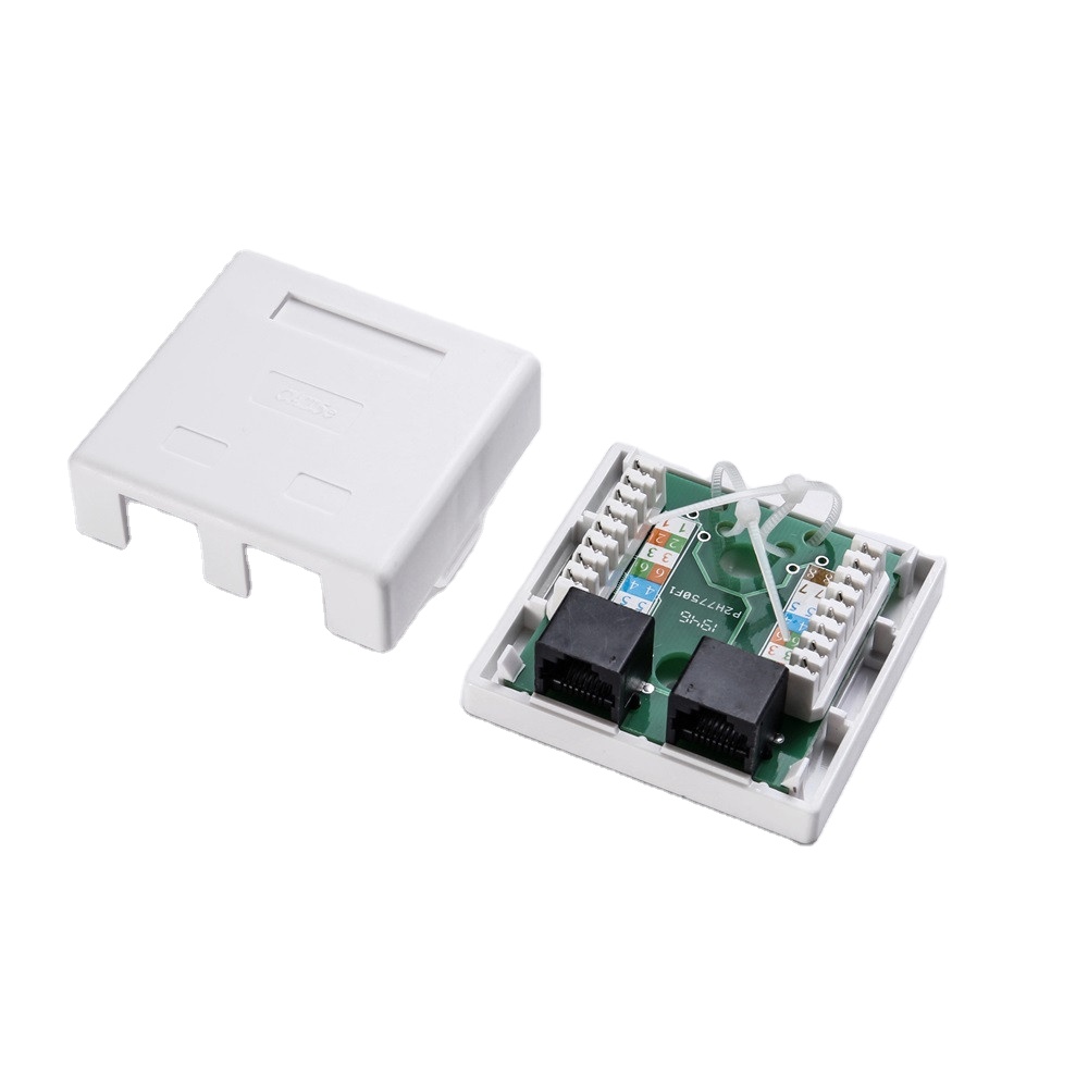 Plastic Cat6 2port FTP Keystone Jack Female Connector for Smooth Network Connection