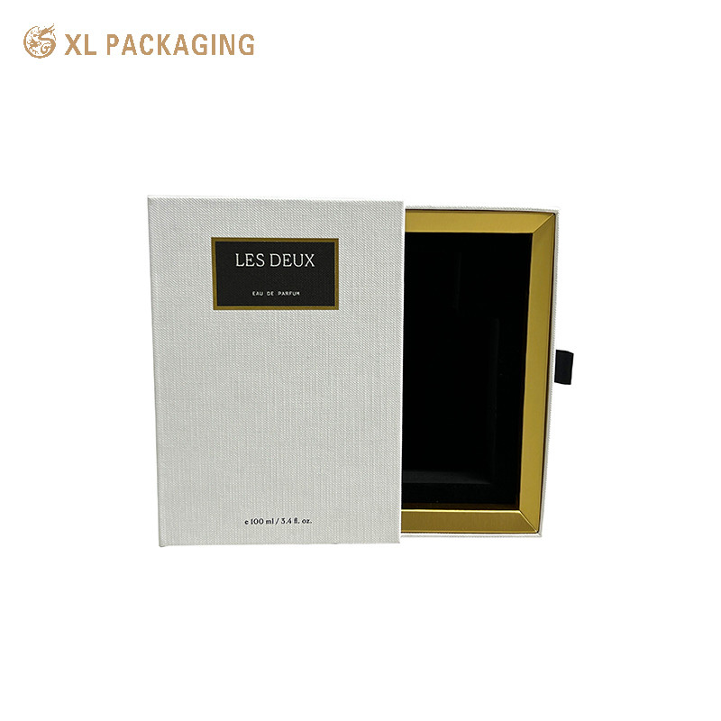 Luxury Cosmetics Perfume Bottle Packaging Box Custom Paper Drawer Gift Box With Logo Printing