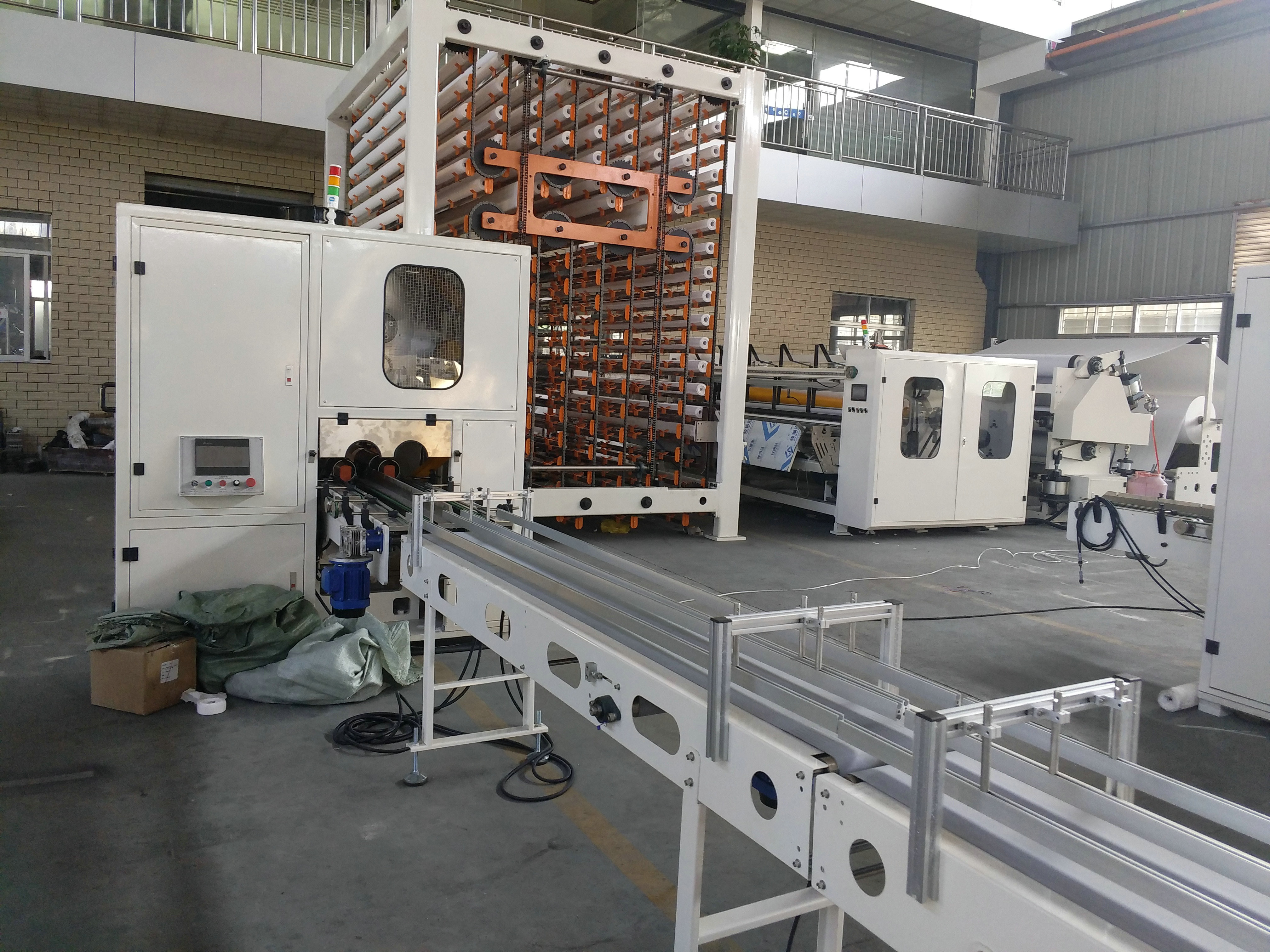 High Speed Color Glue Toilet Paper Single Roll Packing Production Line