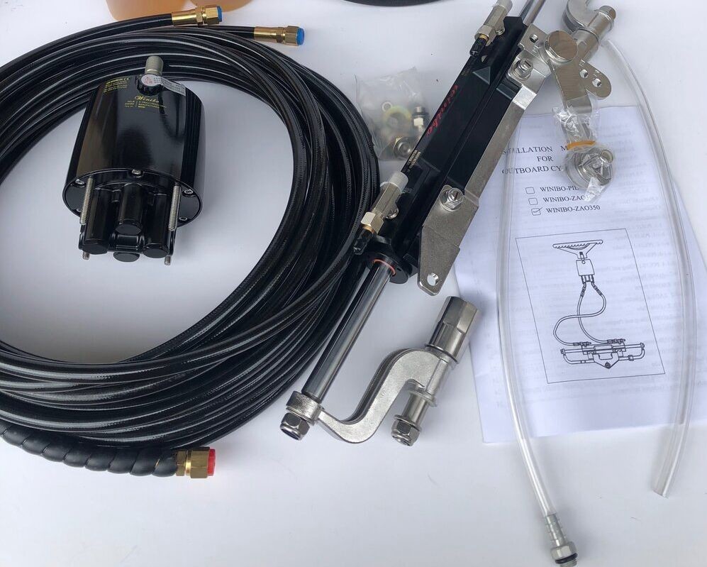 Winibo Outboard Hydraulic Marine Steering Kit To 300 Hp Complete
