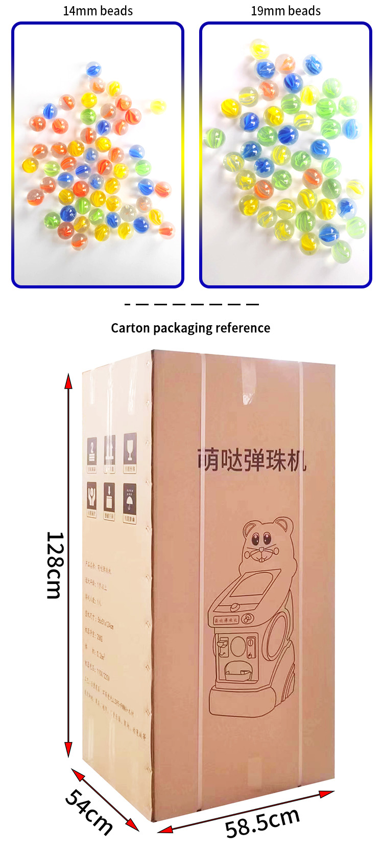 19mm Arcade Mouse Pinball Machine Pinball Game Adult And Children'S Indoor Amusement Park Coin