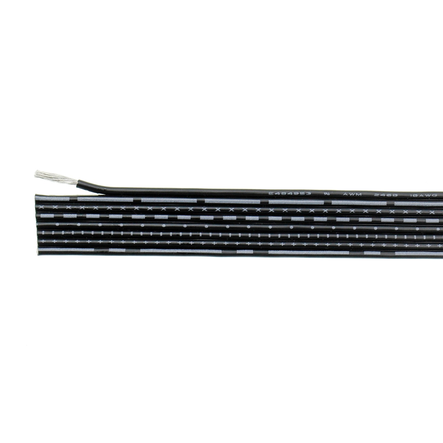 UL2468 Twin Wire Flat Wire Cables 26AWG 2 Pins For Communication