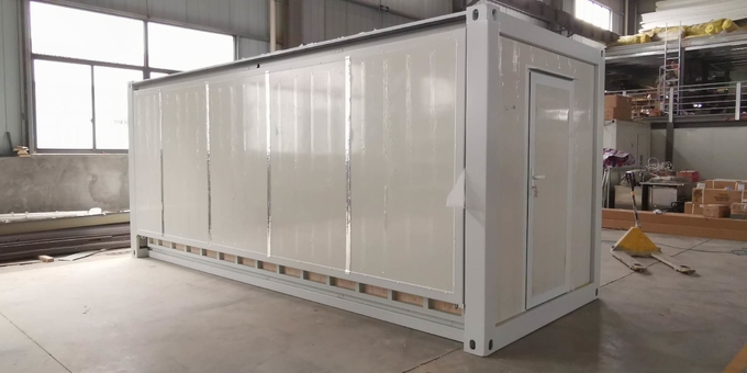 Flat 40ft Expandable Container Homes , 2 Bedroom Prefab Folding Container House