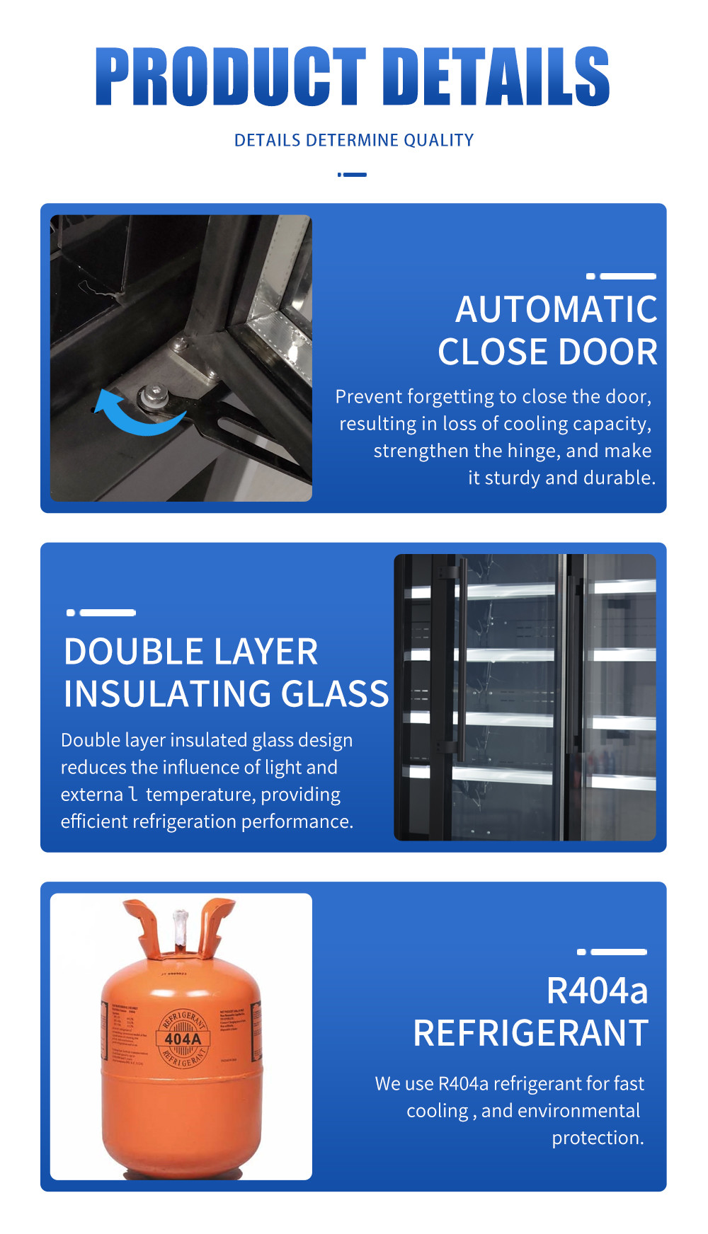 Supermarket Commercial Upright Glass Door Upright Chiller Showcase Refrigerator Multi Decks Remote