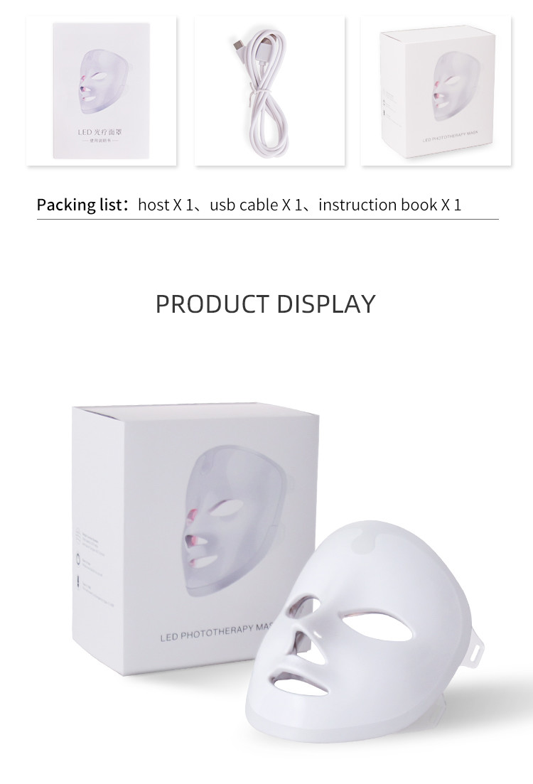 Pdt Led 7 Color Photon Therapy Skin Facial Rejuvenation Machine Red Light Photodynamic Skin Beauty Care Equipment